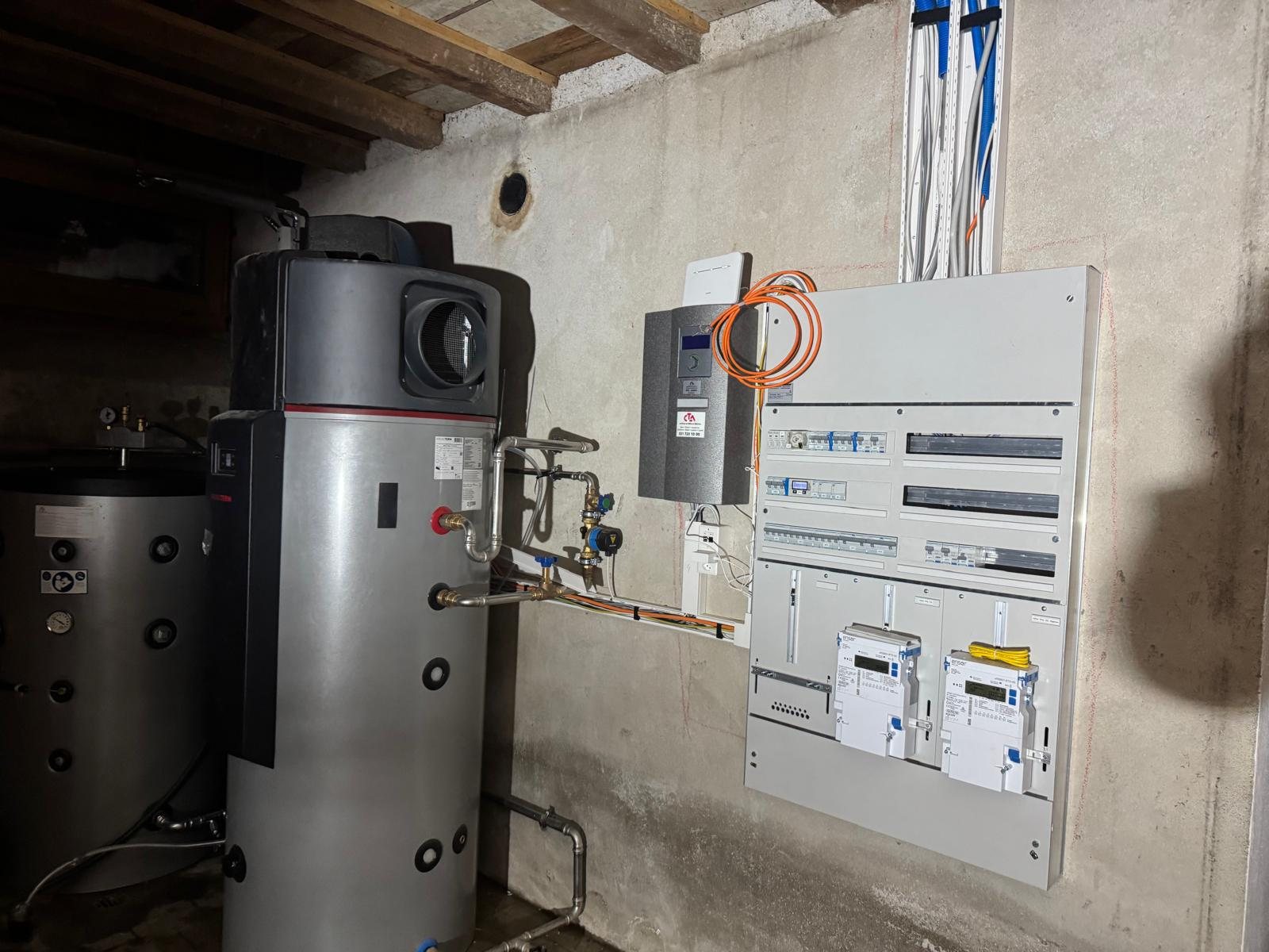 Stromtableau und Wärmepumpen-Boiler